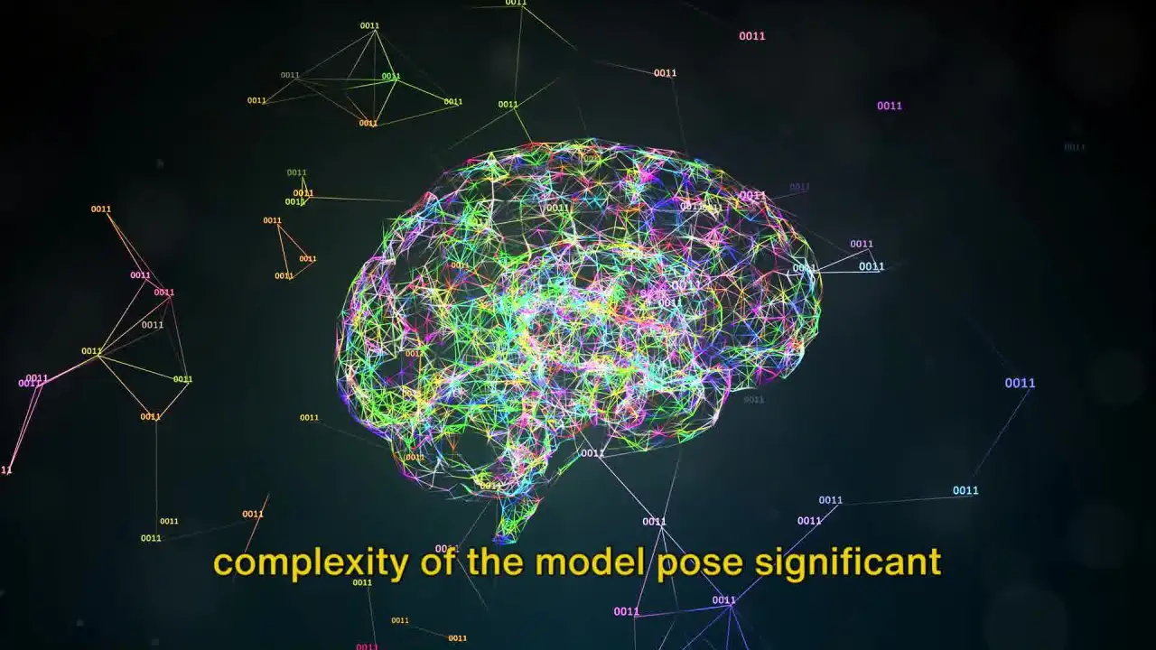 Still from the AuralVerse overview video: a network-drawn brain