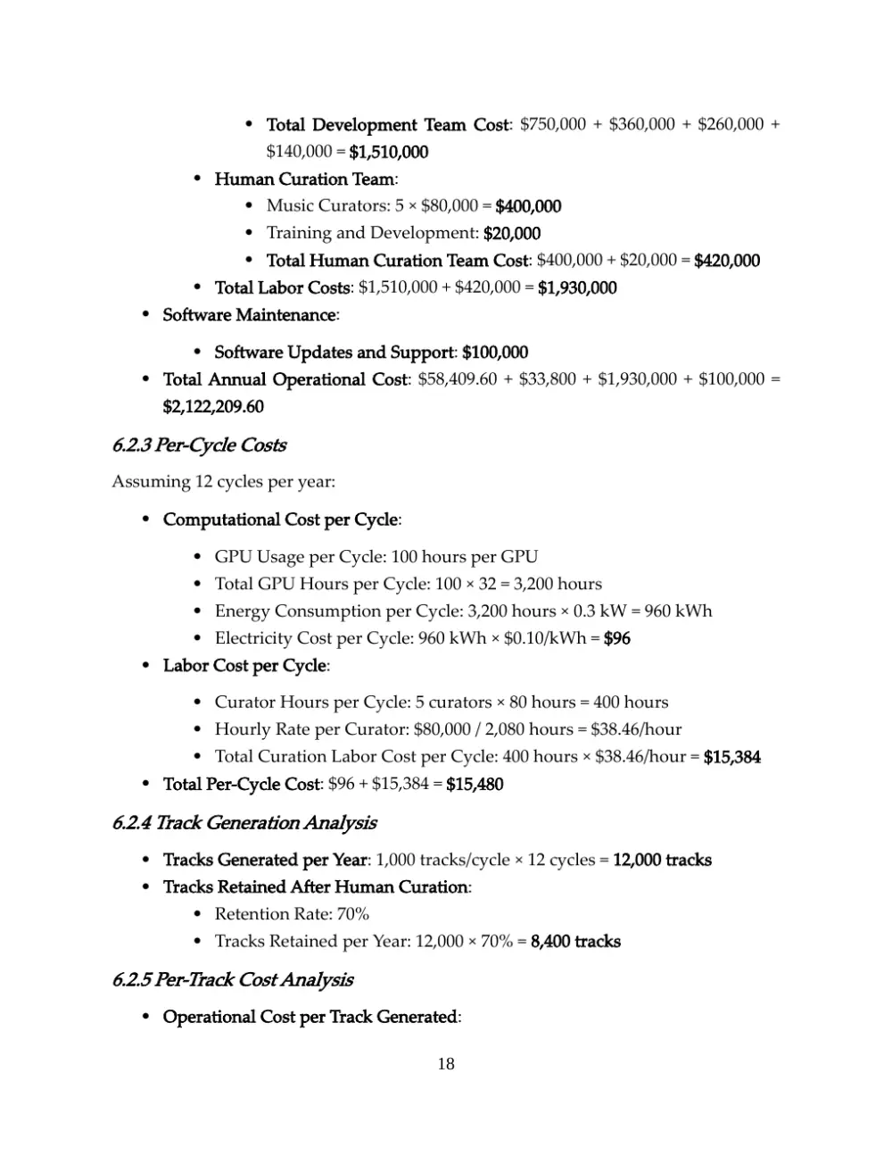 Page 18 of 25 of the economic paper