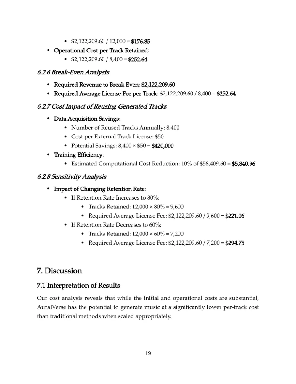 Page 19 of 25 of the economic paper