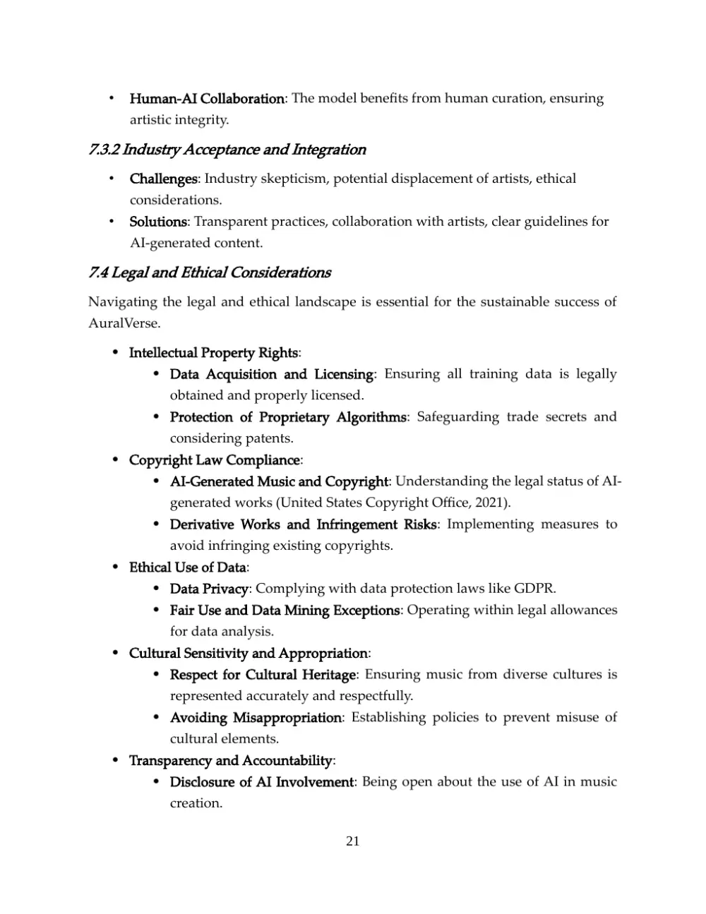 Page 21 of 25 of the economic paper
