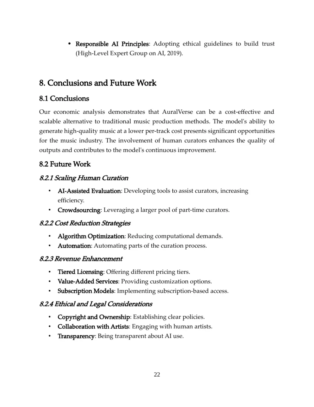 Page 22 of 25 of the economic paper