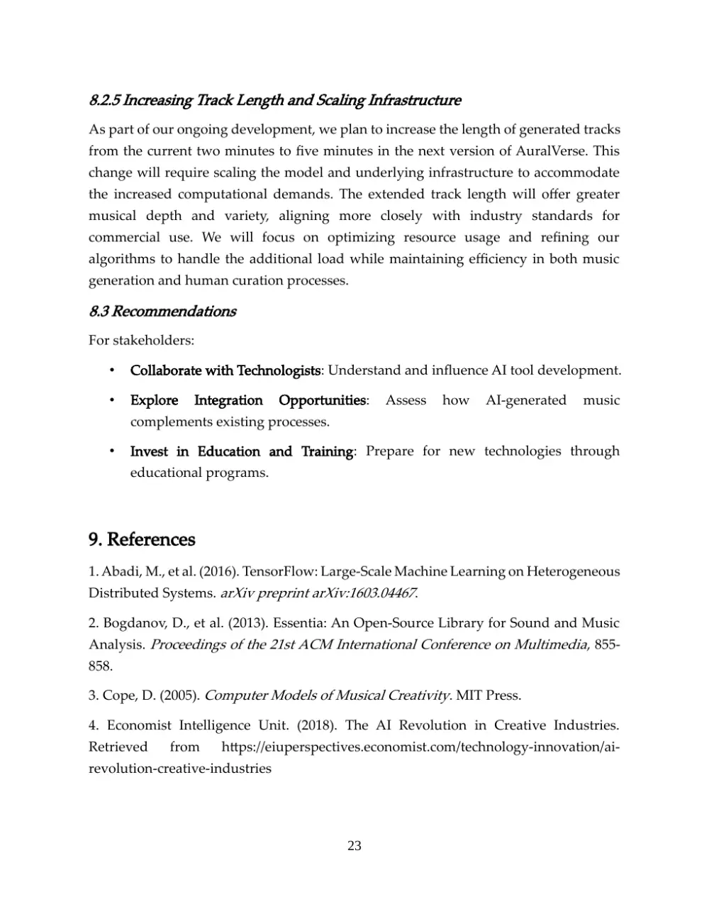 Page 23 of 25 of the economic paper